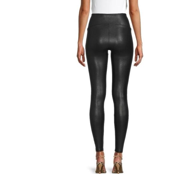 Time and Tru Faux Leather Leggings Black High Rise Women’s Pants Size M NWT - Picture 4 of 13